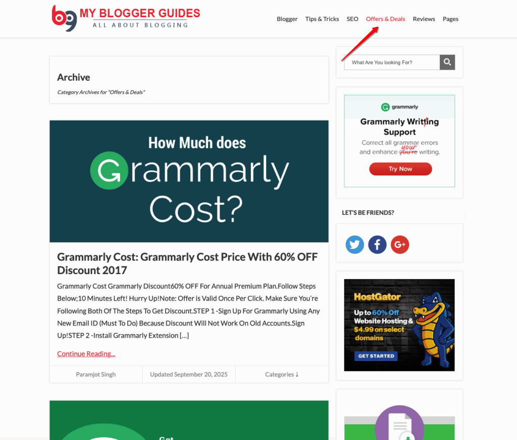 resource page affiliate link
