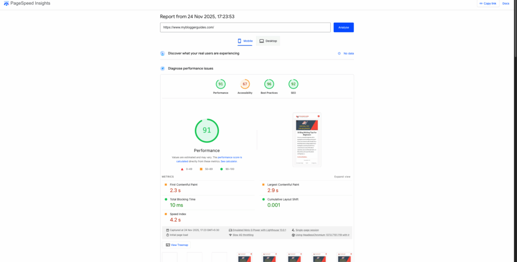 pagespeed insights