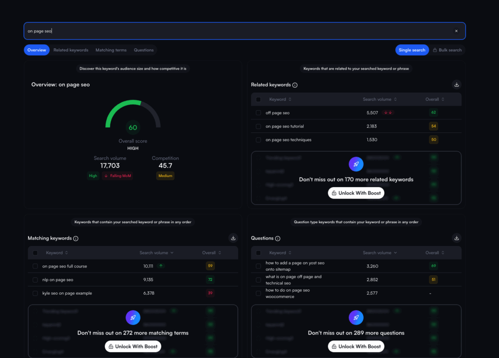 vidiq keyword tool