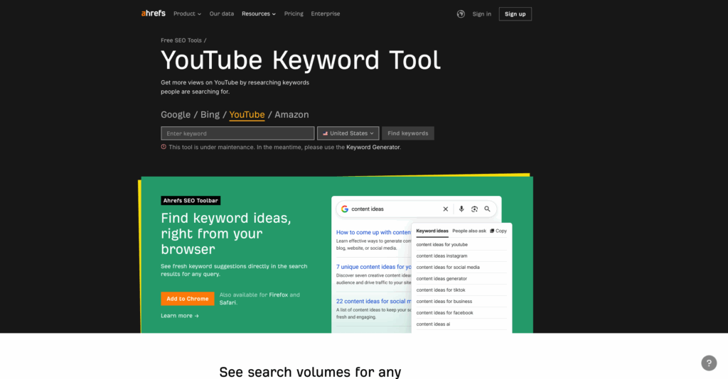 ahrefs keyword tool