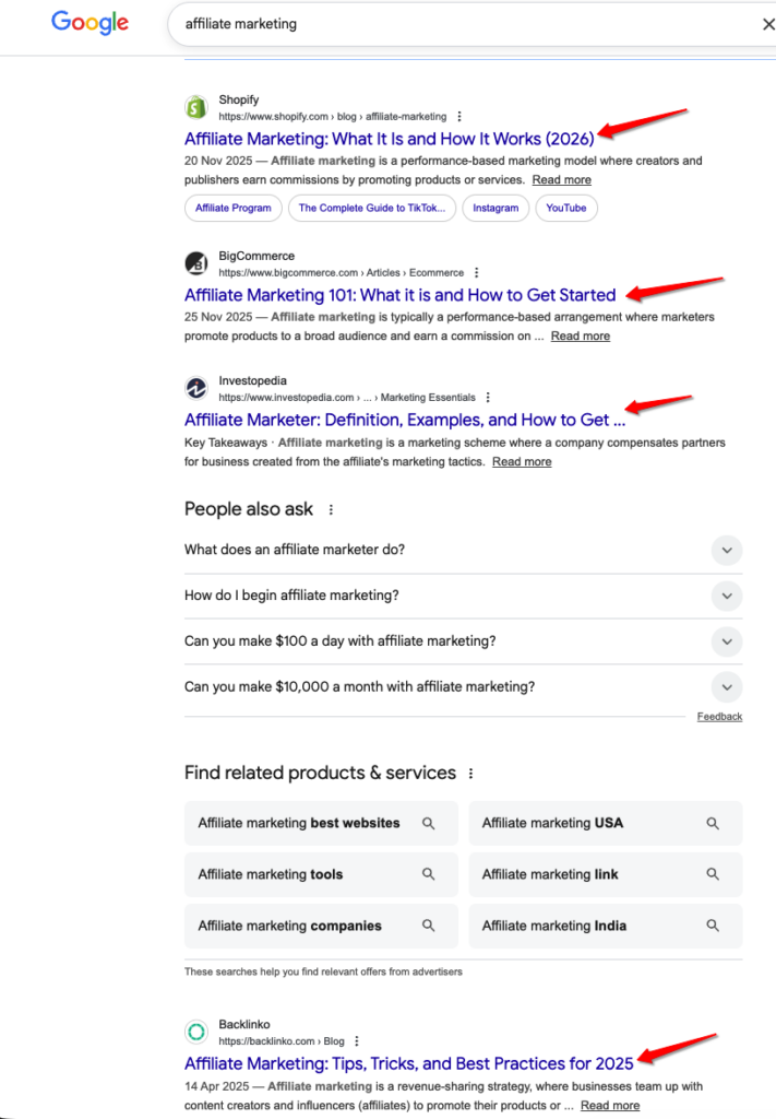 affiliate marketing