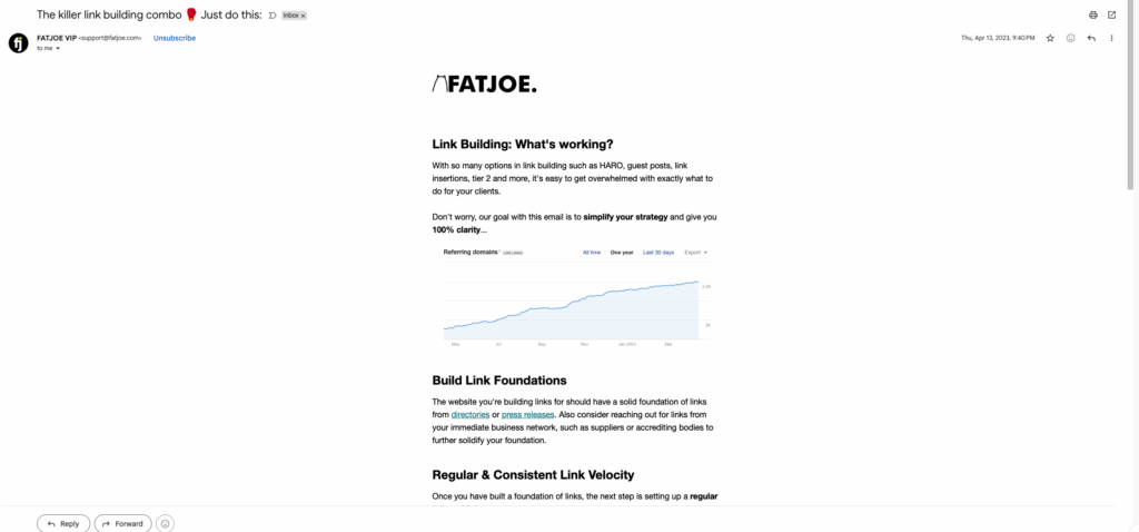 content newsletter