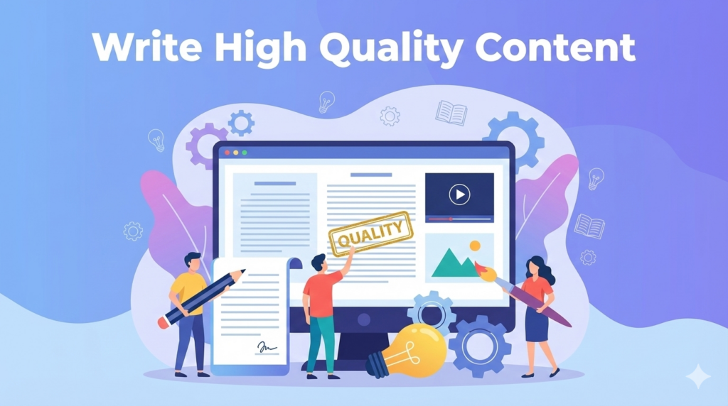 write high quality content