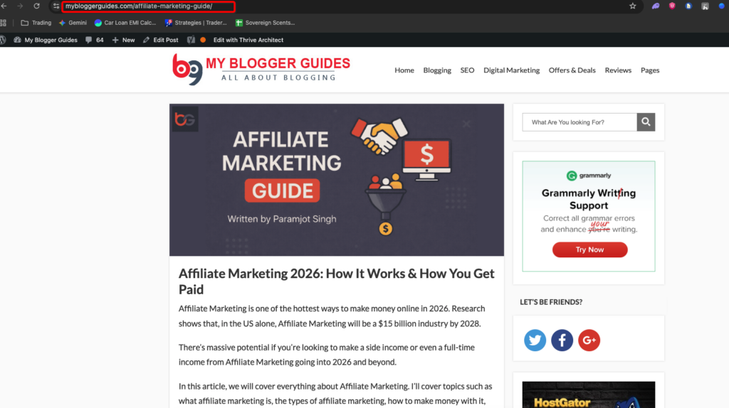 optimize Website URL