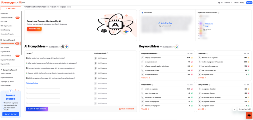 Ubersuggest